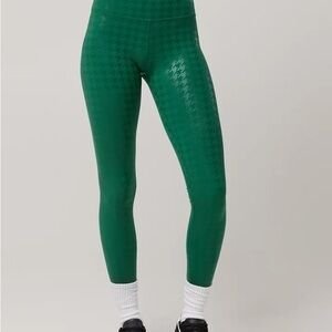 Green Houndstooth Leggings: OFFLINE By Aerie The Hugger High Waisted Legging
